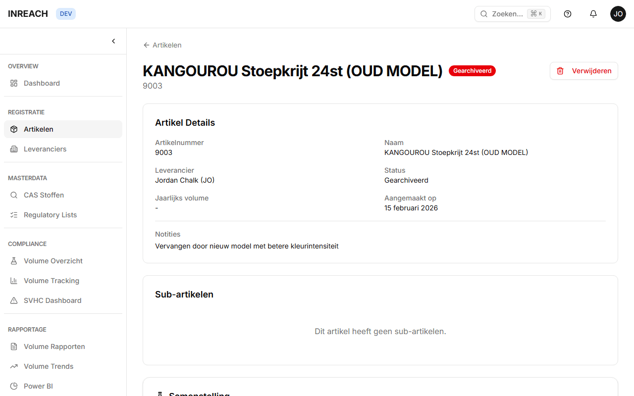 Artikelregistratie in minder dan 10 minuten