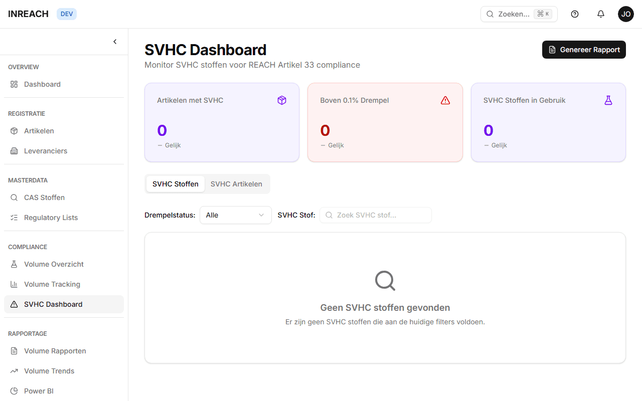 SVHC Workflow